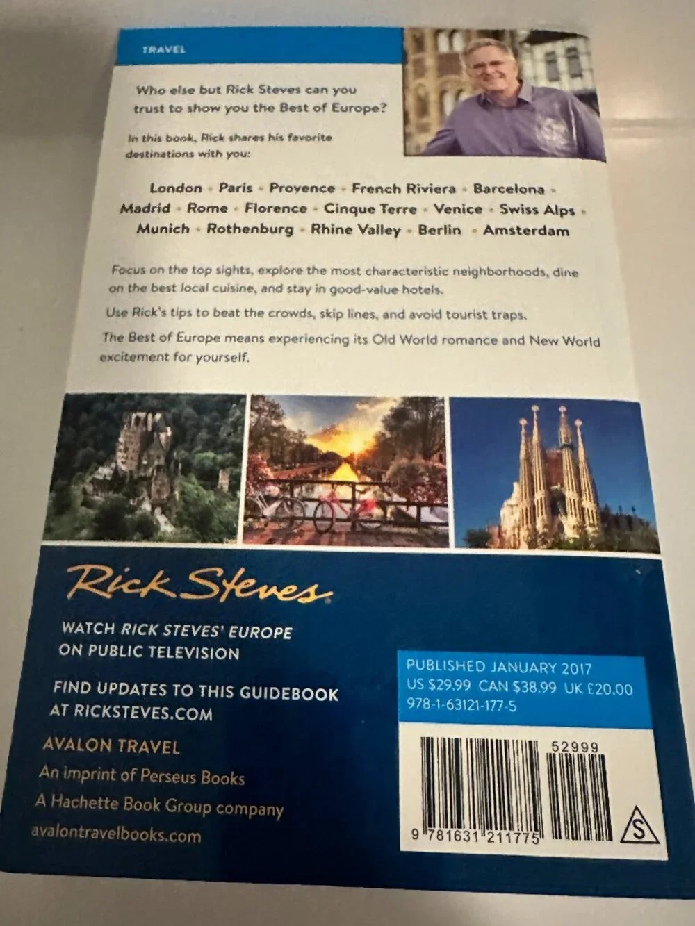 Rick Steves Best of Europe Travel Guidebook – 2017 Edition